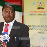 Prime Minister Raila Odinga issues a press statement