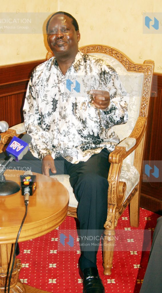 Prime Minister Raila Odinga briefs journalists