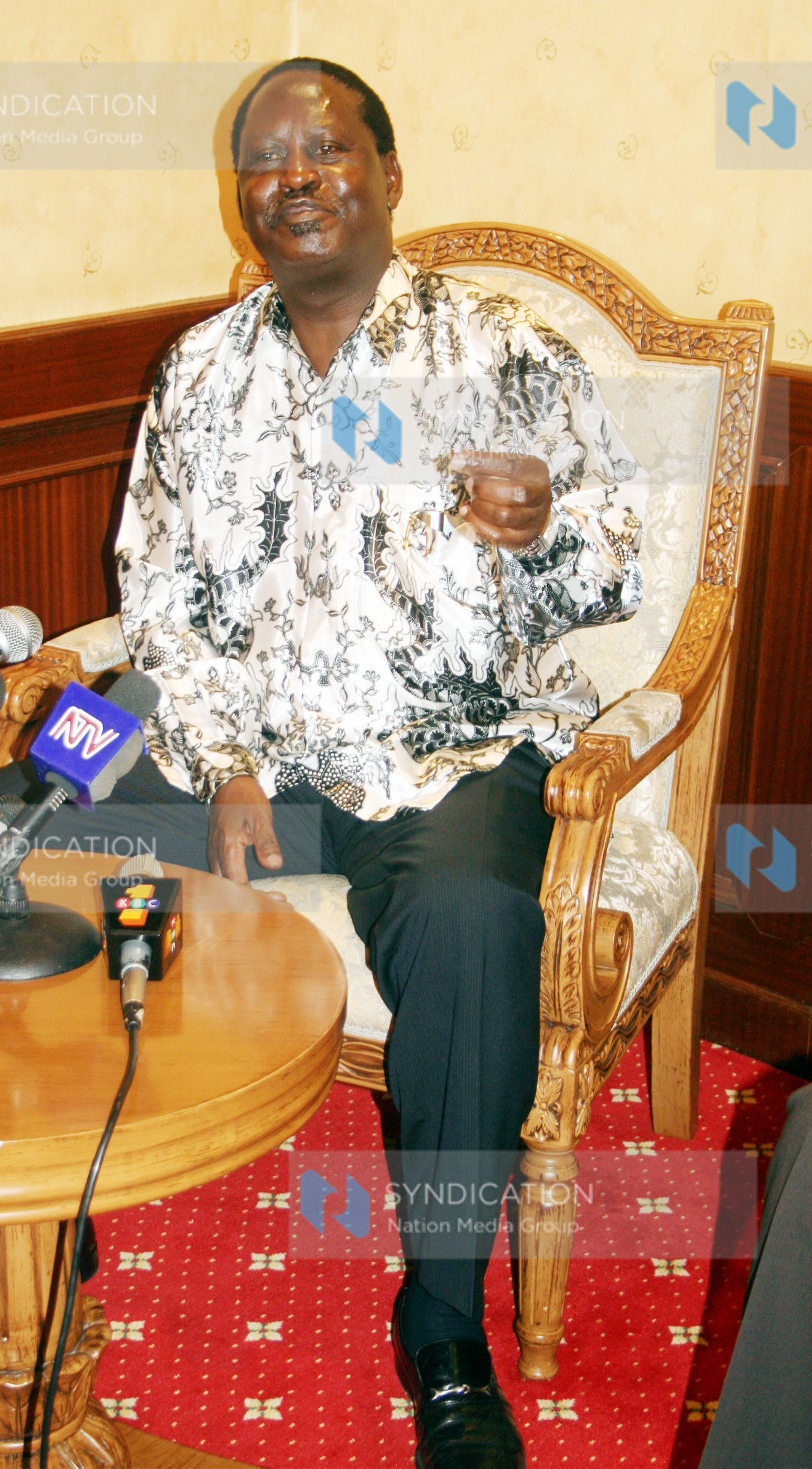 Prime Minister Raila Odinga briefs journalists