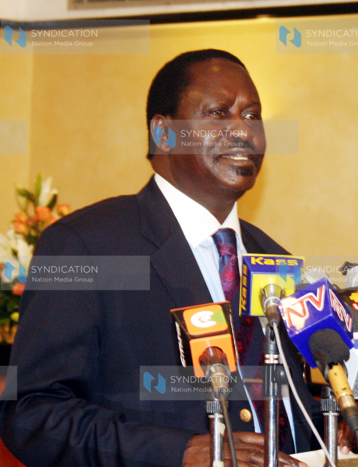 Prime Minister Raila Odinga briefs journalists