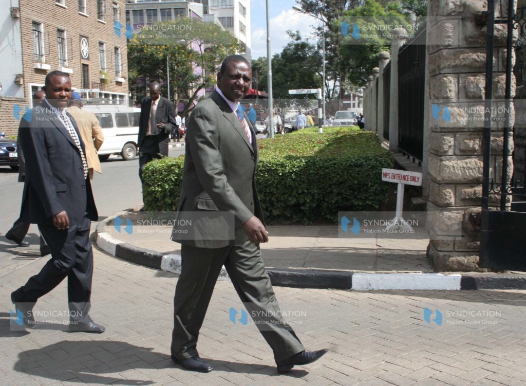 Agriculture minister William Ruto arrives at Intercontinental House