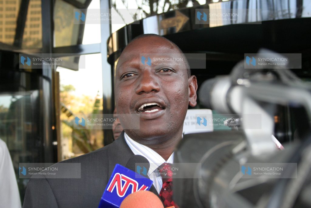Agriculture minister William Ruto