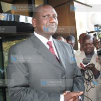 Agriculture minister William Ruto leaves the Kenya Anti-Corruption offices