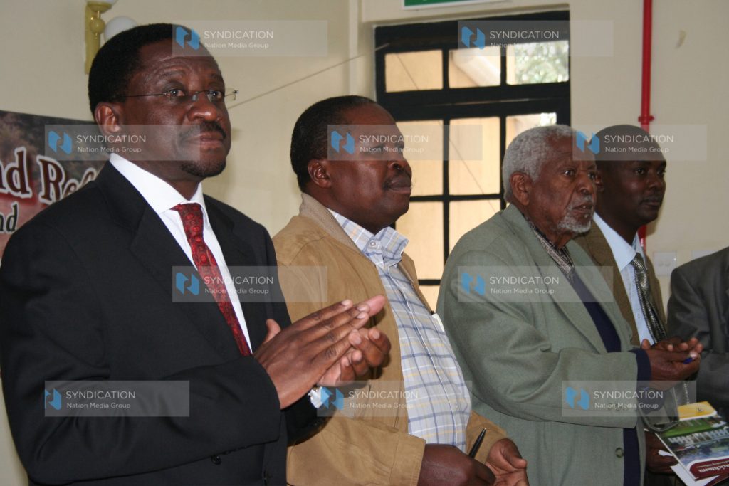 Lands minister James Orengo during the closing ceremony of the national civil society organizations workshop