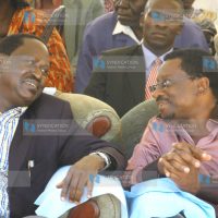 Prime Minister Raila Odinga and Lands Minister James Orengo