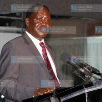 Prime Minister Raila Odinga addresses a press conference at Taifa Hall