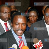 Vice President Kalonzo Musyoka, Deputy Prime minister and Minister for Finance Uhuru Kenyatta, and Naomi Shabban