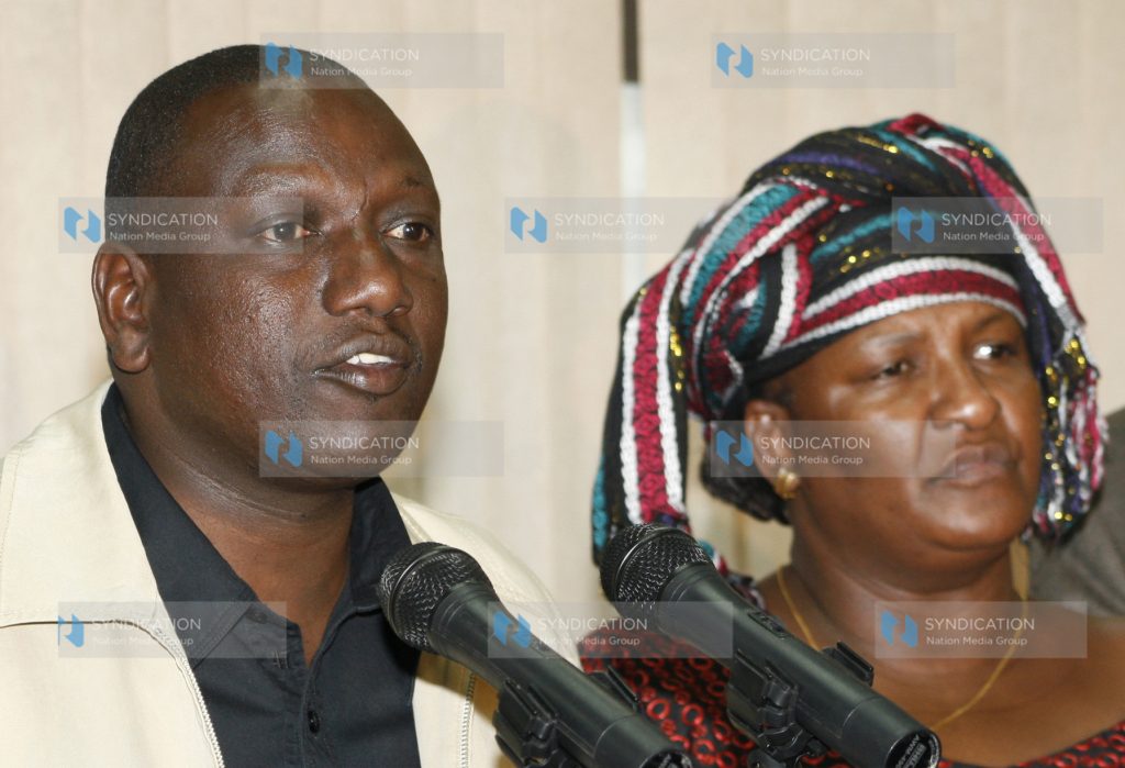 Agriculture minister William Ruto and Special Programs minister Naomi Shaban