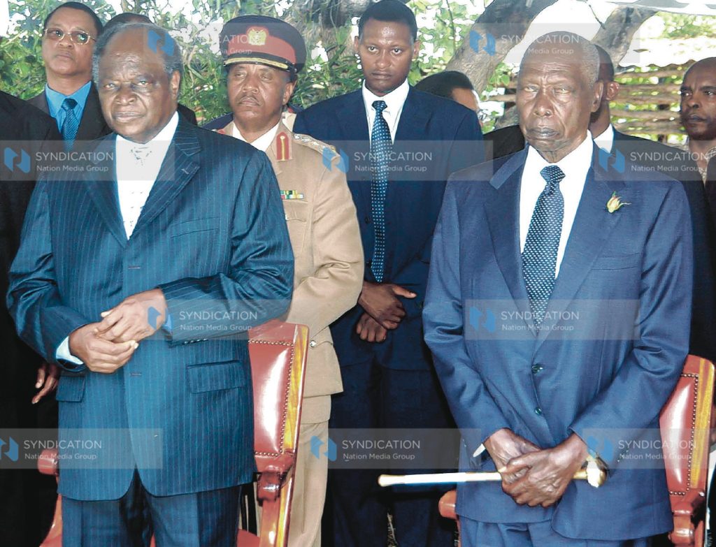 President Mwai Kibaki and retired President Moi