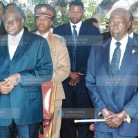 President Mwai Kibaki and retired President Moi