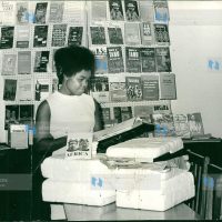 Mrs. Rose Mwangi is pictured inspecting the collection
