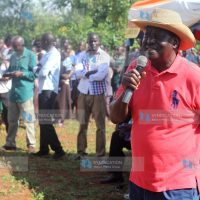 CORD CO-Principal Raila Odinga talk to mourners