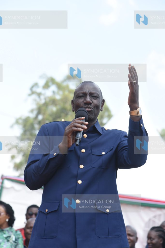 President William Ruto addressing at Khwisero Technical Training college