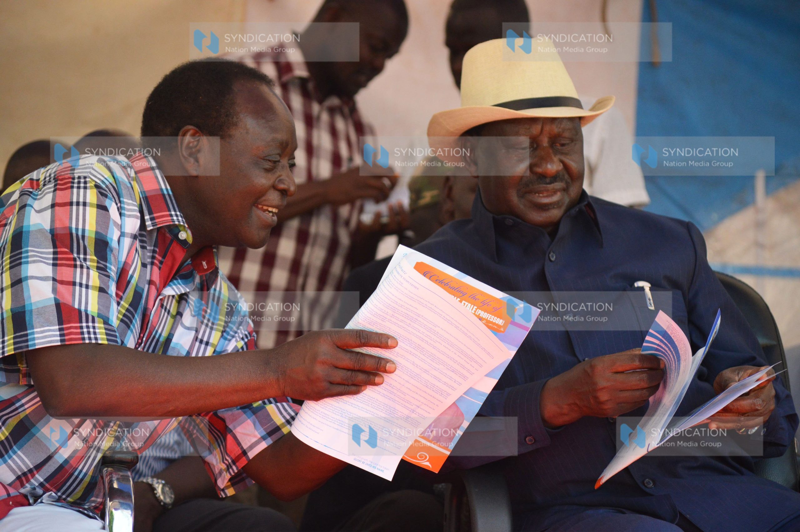 NASA leader Raila Odinga with Vihiga Governor Wilberforce Otichilo