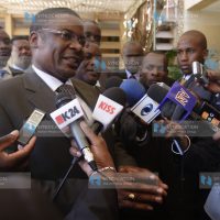 Speaker Kenneth Marende answers journalists’ questions on MPs taxation