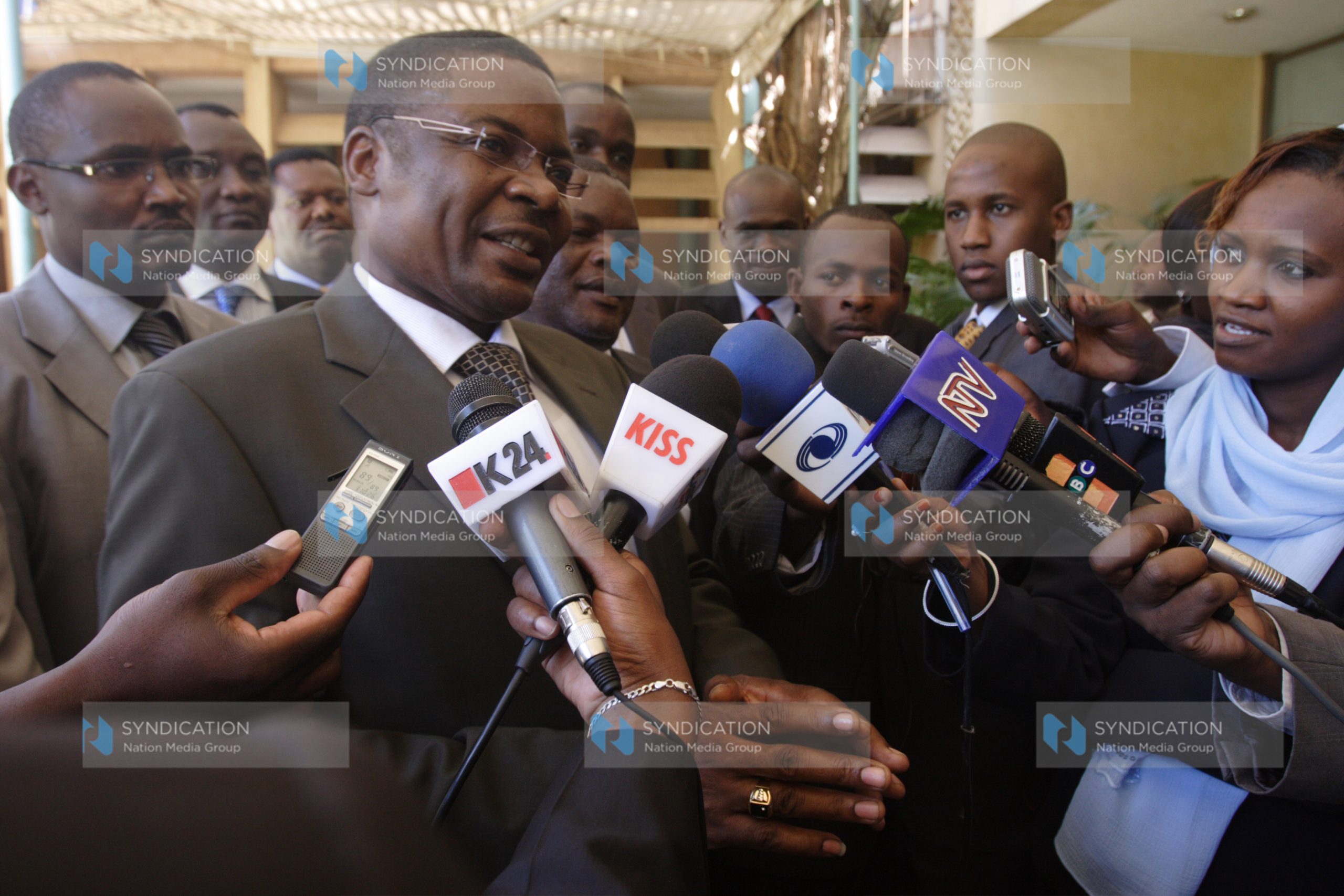 Speaker Kenneth Marende answers journalists’ questions on MPs taxation