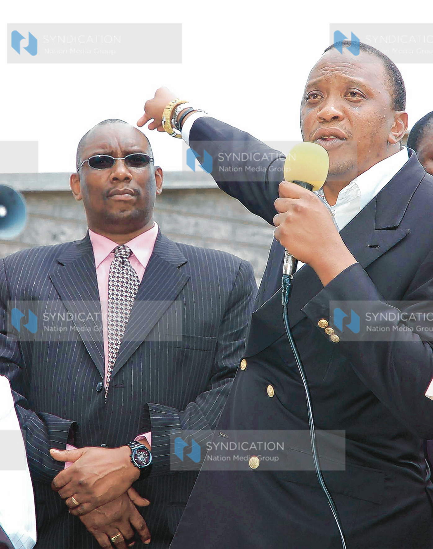 Official Leader of the Opposition Mr. Uhuru Kenyatta accompanied by Mr. Solomon Kinyanjui