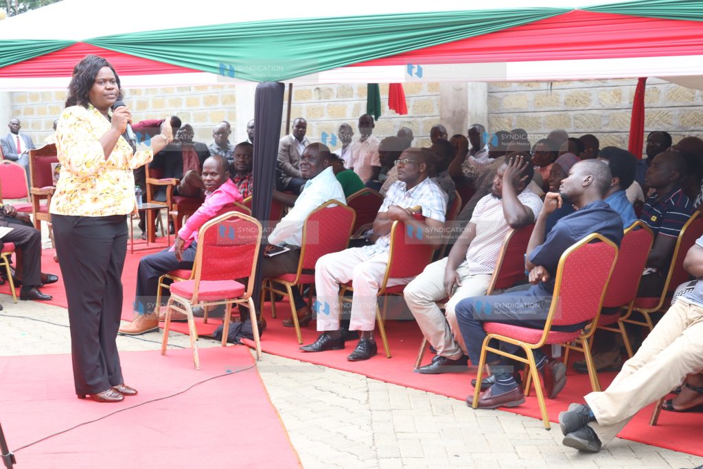 Homa Bay governor Gladys Wanga address health county care workers