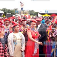 Naisula Lesuuda, Samburu West MP, and the Samburu Governor's wife Lily Lenolkulal