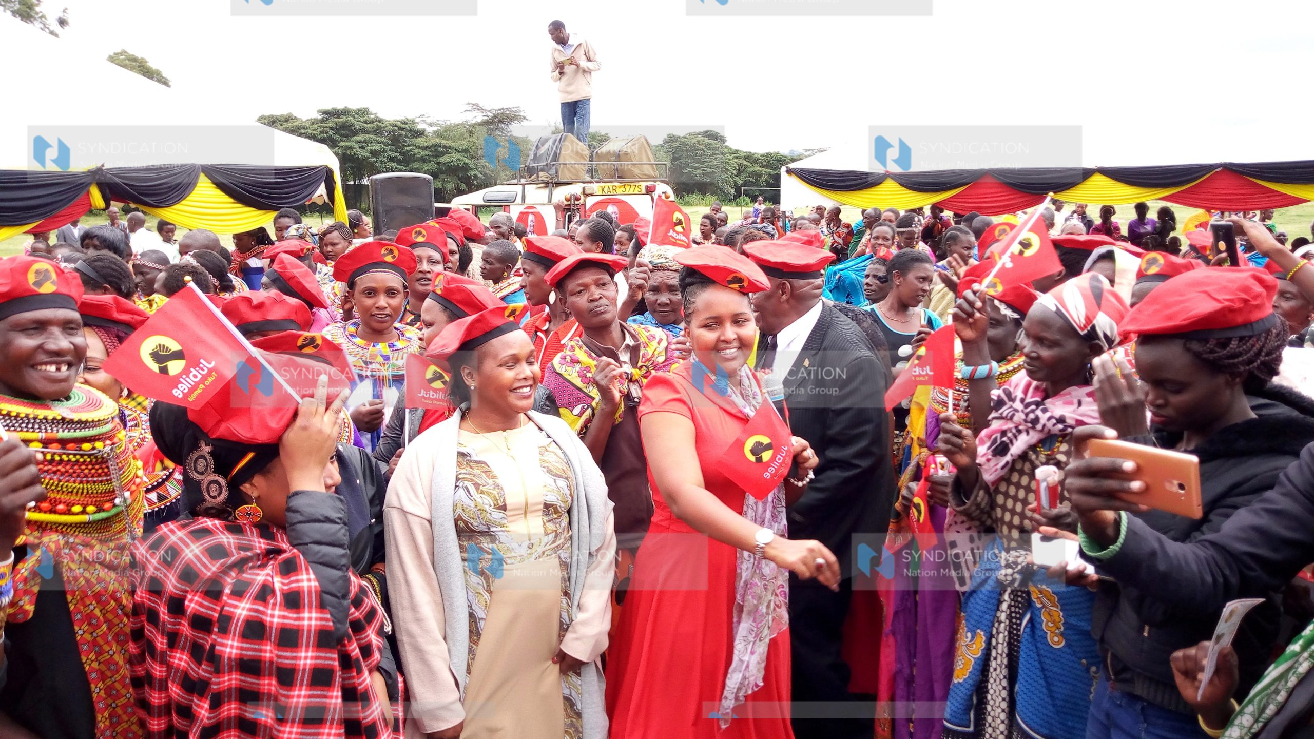 Naisula Lesuuda, Samburu West MP, and the Samburu Governor’s wife Lily Lenolkulal