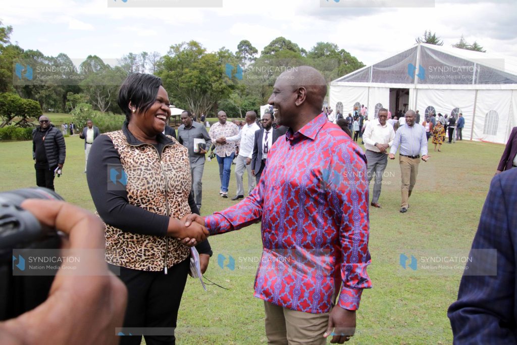 President William Ruto with Homa Bay Governor Gladys Wanga