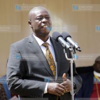 Deputy President Rigathi Gachagua addresses mourners