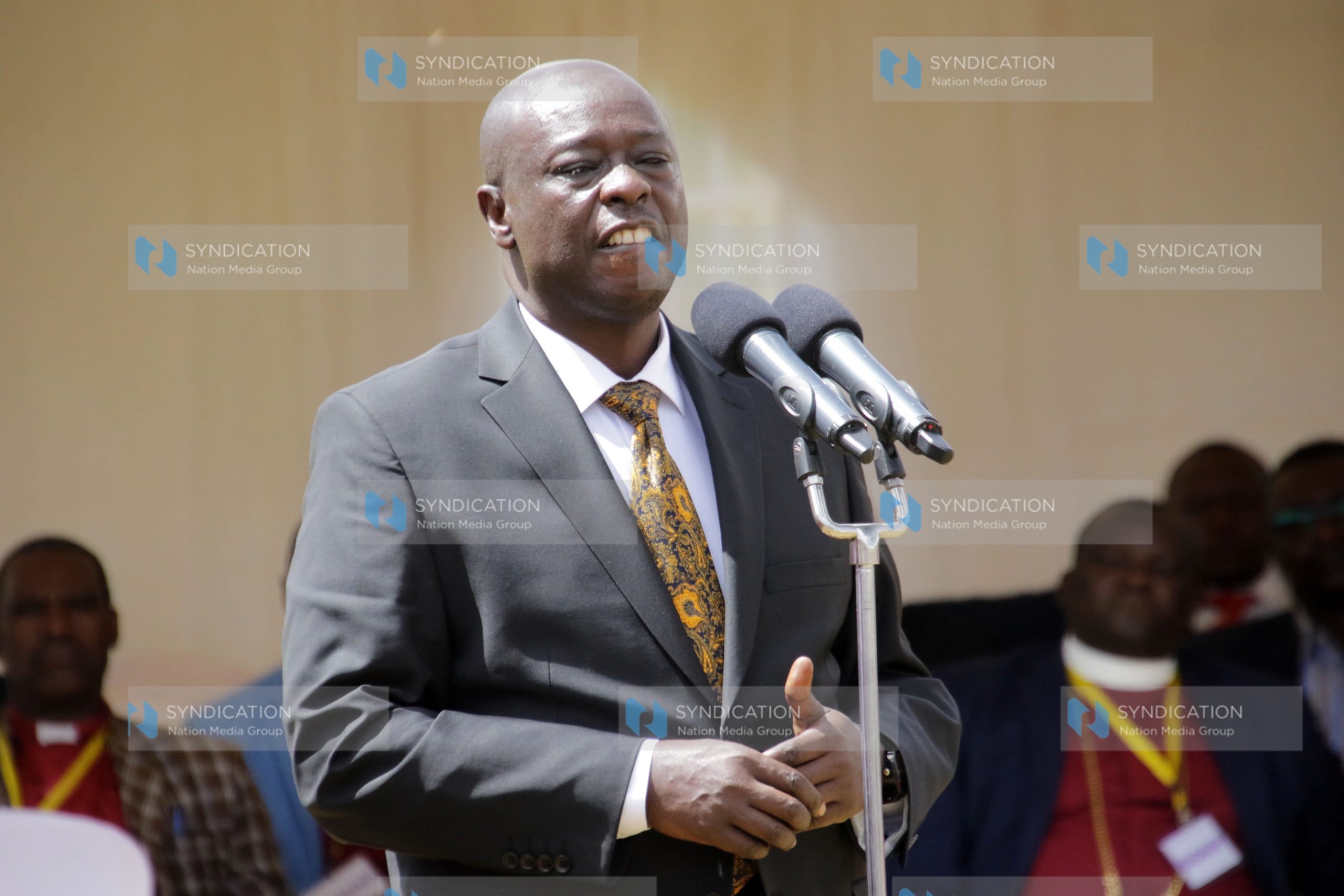 Deputy President Rigathi Gachagua addresses mourners