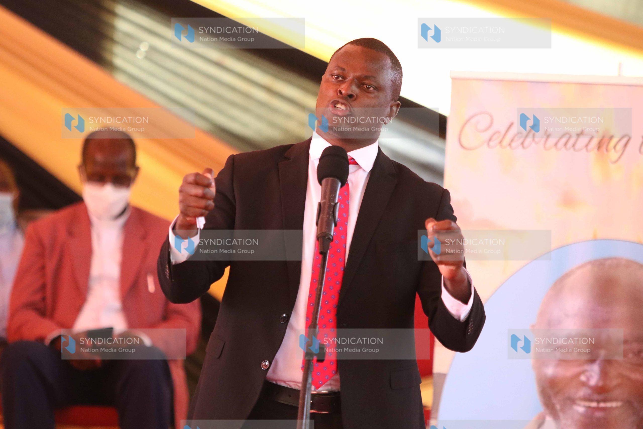 Kiharu MP Ndindi Nyoro addresses mourners