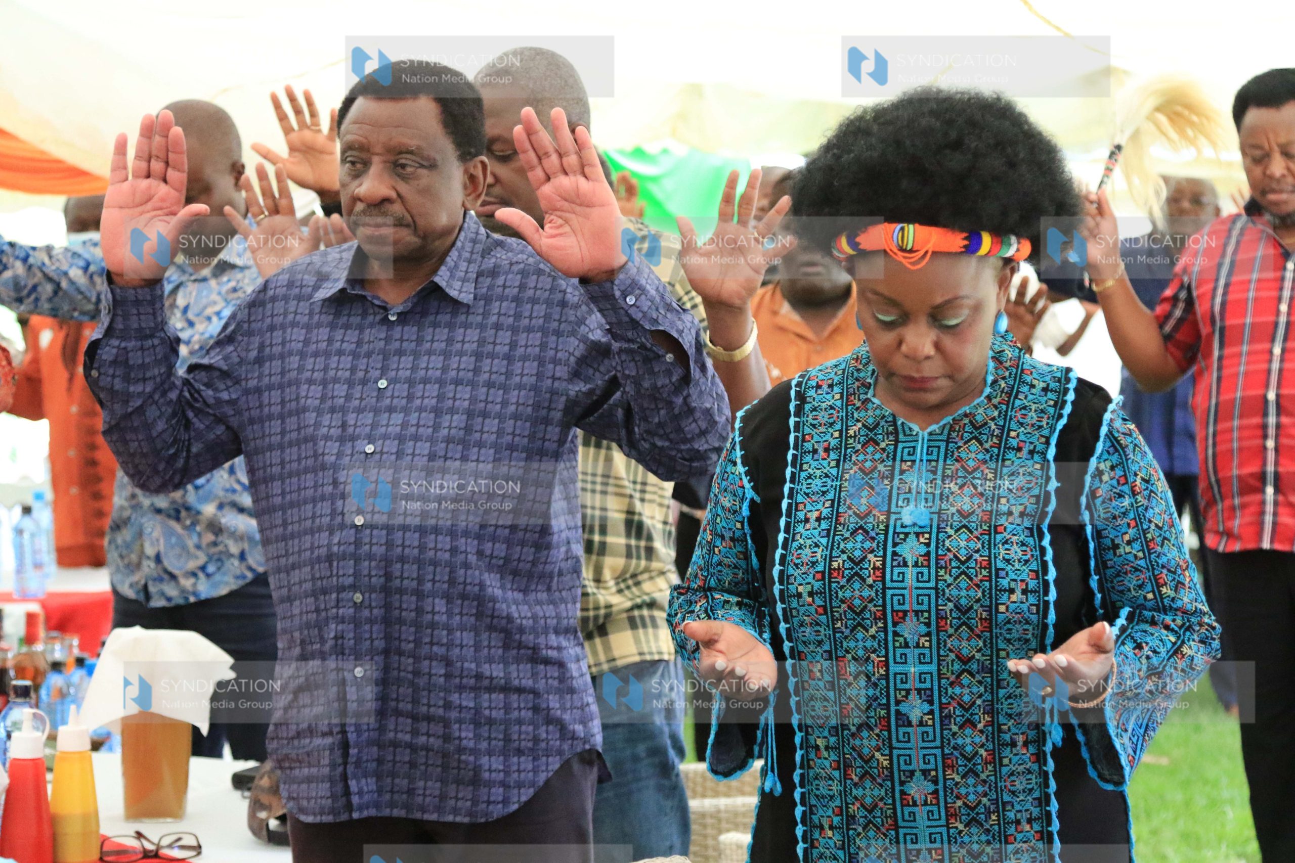Suba North MP Millie Odhiambo (right) and Siaya Senator James Orengo