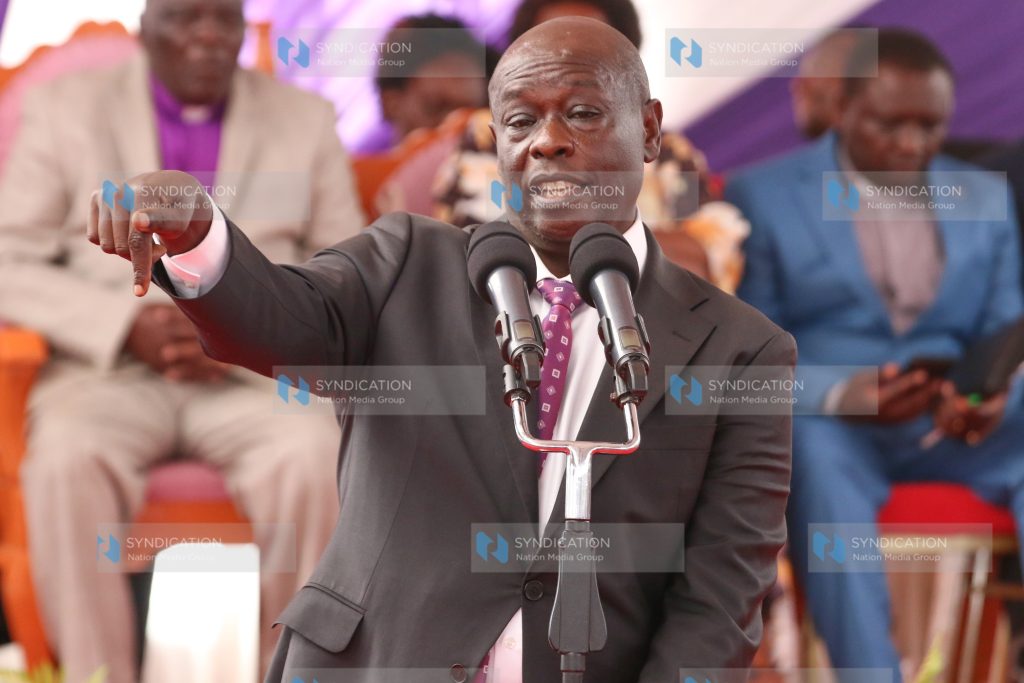 DCP Party Leader Rigathi Gachagua makes his address