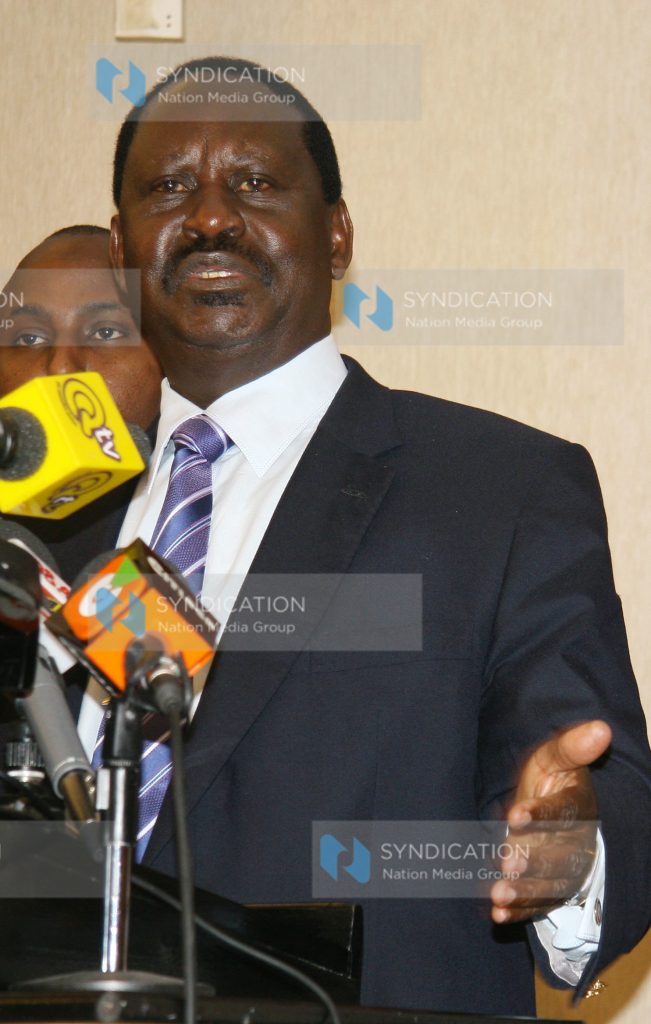 Former Prime Minister Raila Odinga