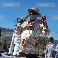 ODM leader Raila Odinga addresses a public rally at Mwatate town
