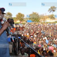 CORD leader Raila Odinga addresses supporters at Busia Town
