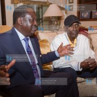 ODM party leader Raila Odinga pays billionaire businessman Chris Kirubi a courtesy call