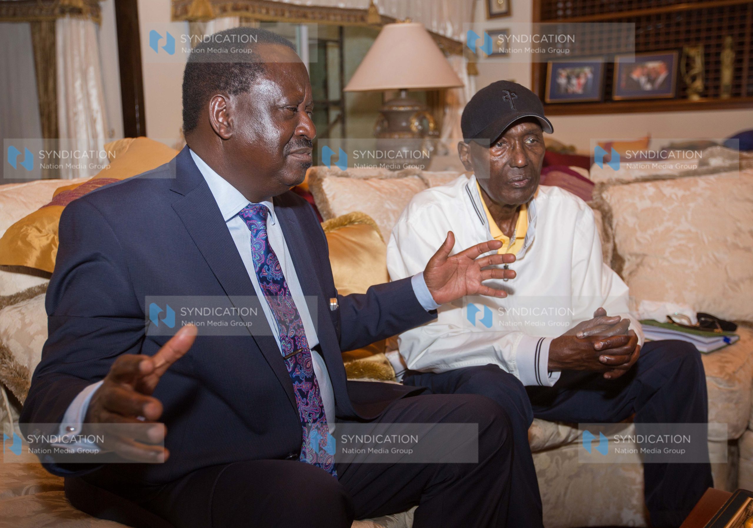 ODM party leader Raila Odinga pays billionaire businessman Chris Kirubi a courtesy call