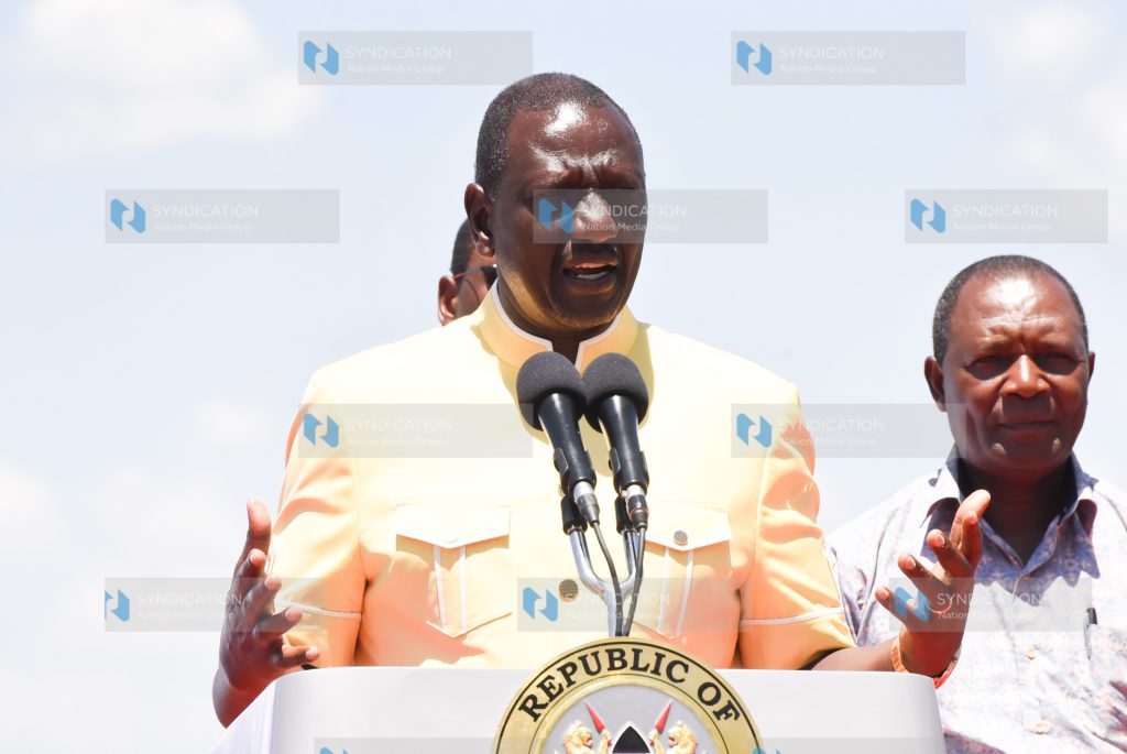 President William Ruto address media at Lake Naivasha Resort