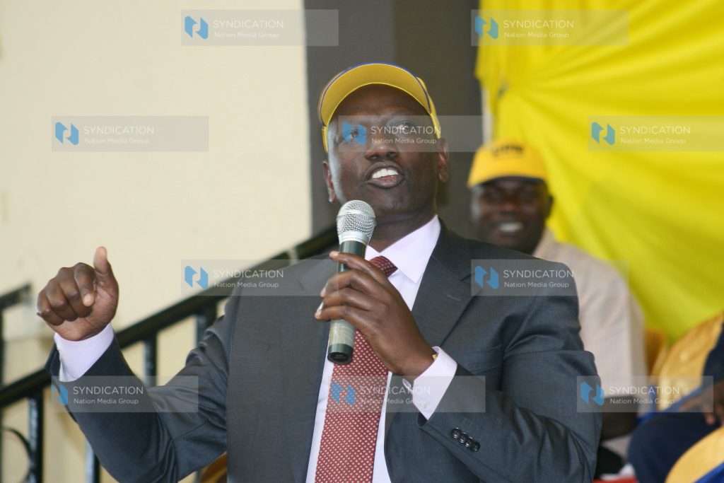 UDM chairperson William Ruto speaks during a UDM delegates meeting