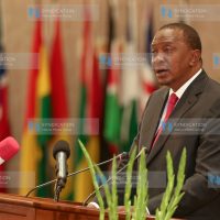 President Uhuru Kenyatta addressing the 6th session of the 3rd Pan African Parliament