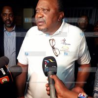 Former president Kenyatta in a live address after his son Jomo's residence was raided by police