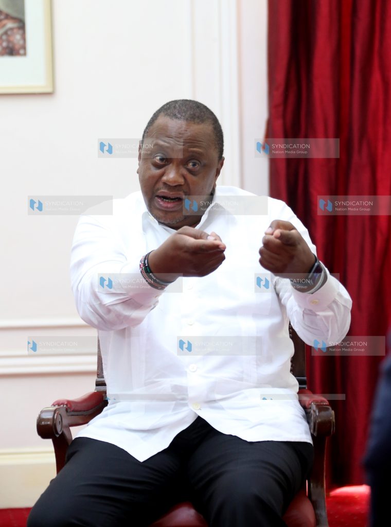 President Uhuru Kenyatta at an exclusive intervie