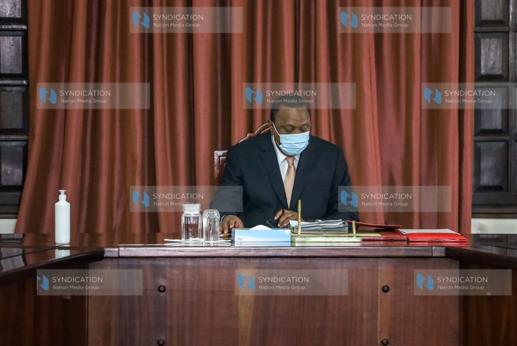 President Uhuru Kenyatta chairs a Cabinet meeting