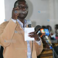 Agriculture Minister William Ruto addresses faithful