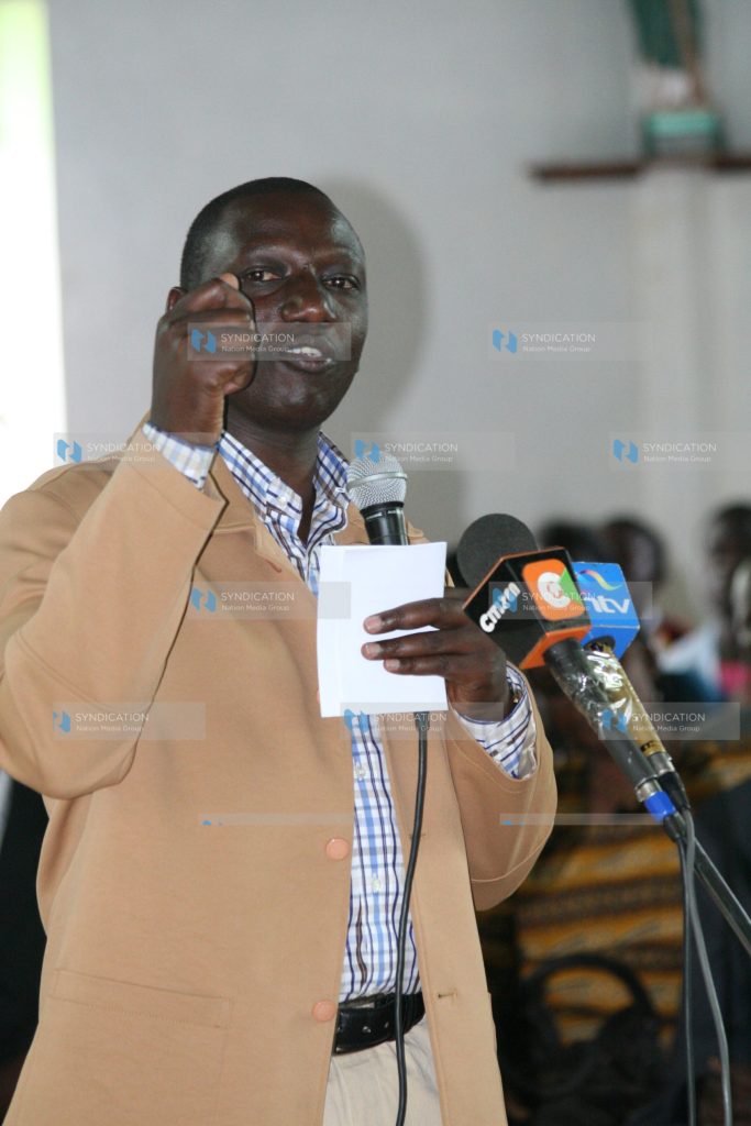 Agriculture Minister William Ruto addresses faithful