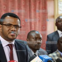 Wiper Secretary General Senator Omar Hassan at a press conference