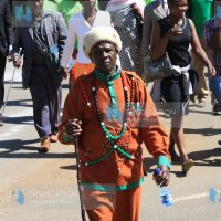Nyeri residents and students from various schools participate in a peace walk
