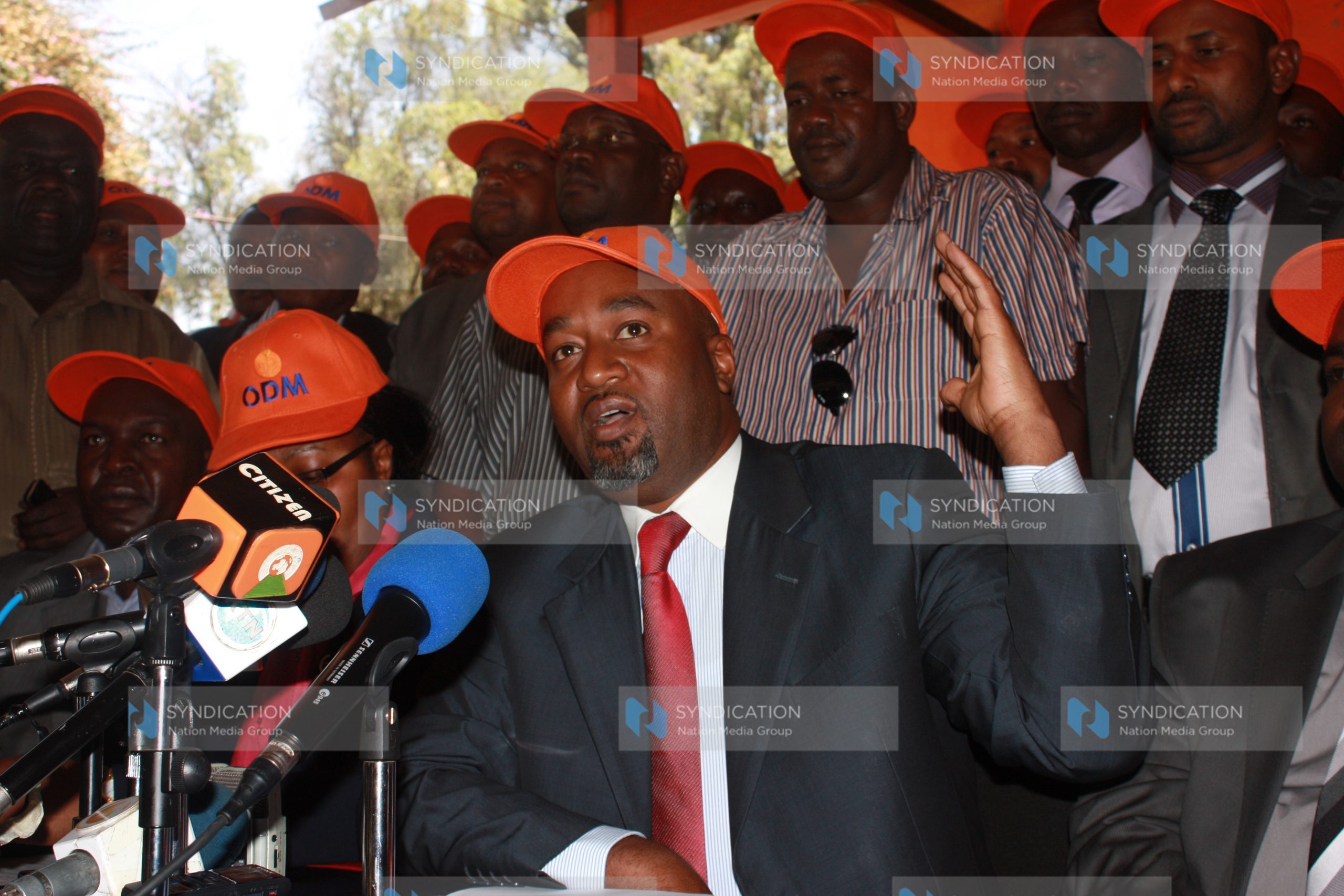 ODM organizing Secretary Ali Hassan Joho at press conference