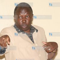 Maina Kamanda speaks when he met with PNU Nairobi delegates