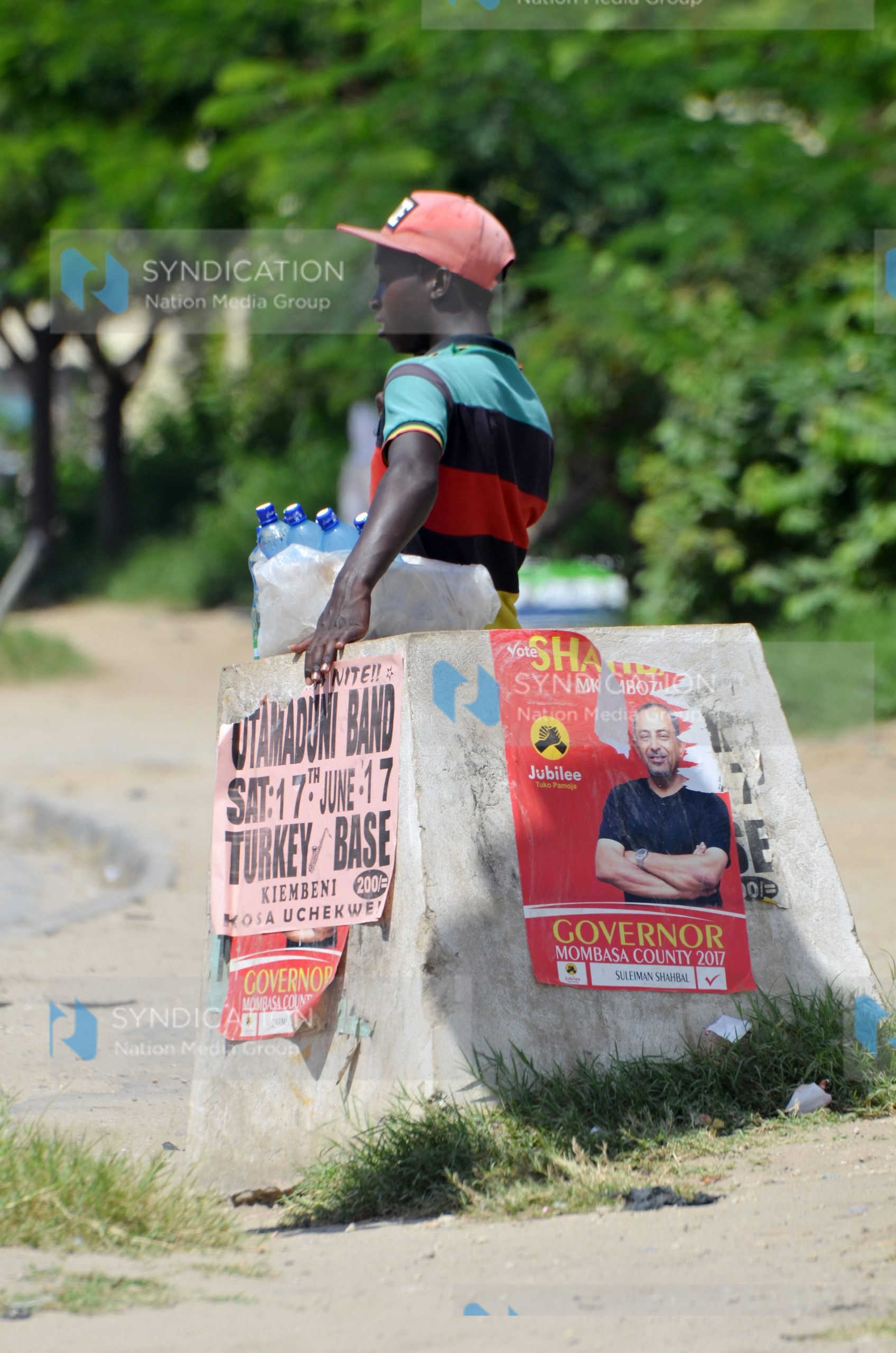 Campaign posters for various political candidates