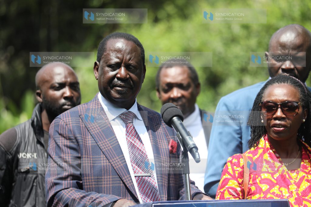 Azimio leaders lead by Raila Odinga and Martha Karua address media