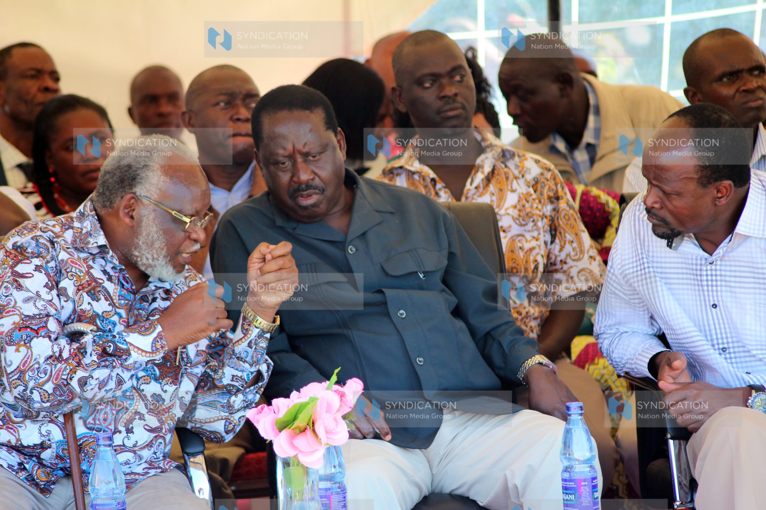 CORD leader Raila Odinga during a rally at Kehancha Cereals Grounds